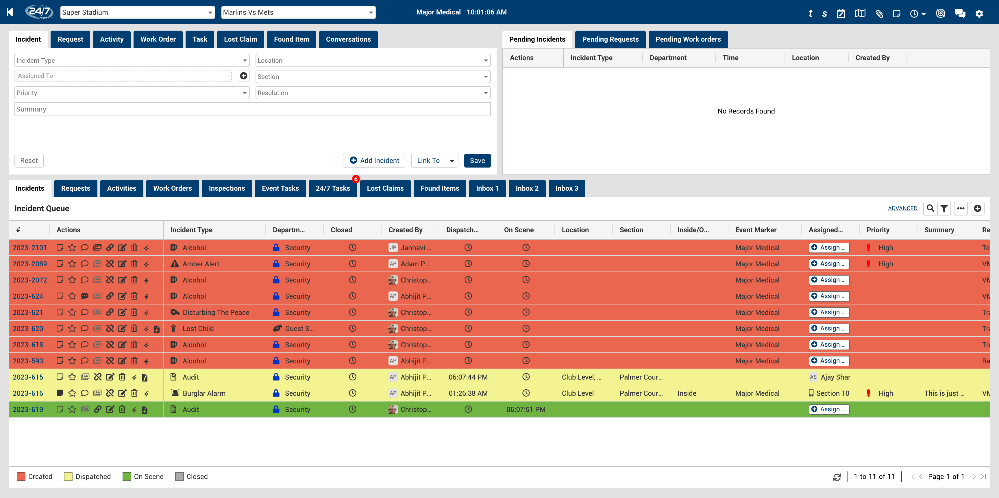 Legacy 247Software dispatch queue interface