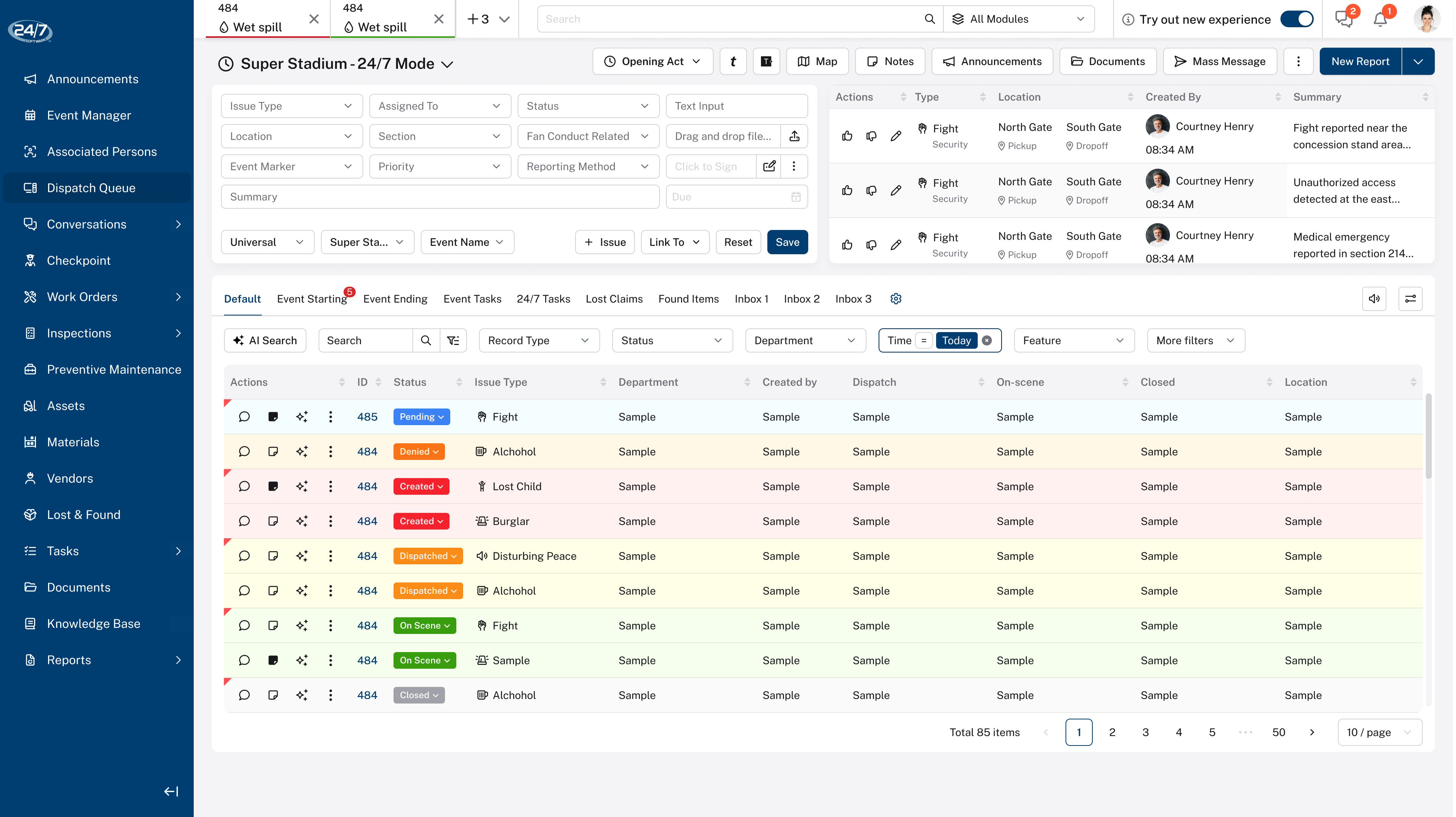Redesigned 247Software operations dashboard